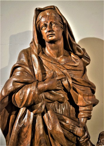 Louis XIV - Sainte Anne et la Vierge Enfant - Sculpture de l'école française du XVIIe